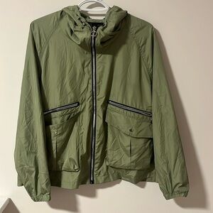 Zara green zip up Nylon Jacket